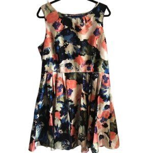 Danny and Nicole Floral Fit & Flare Cutout Dress 1